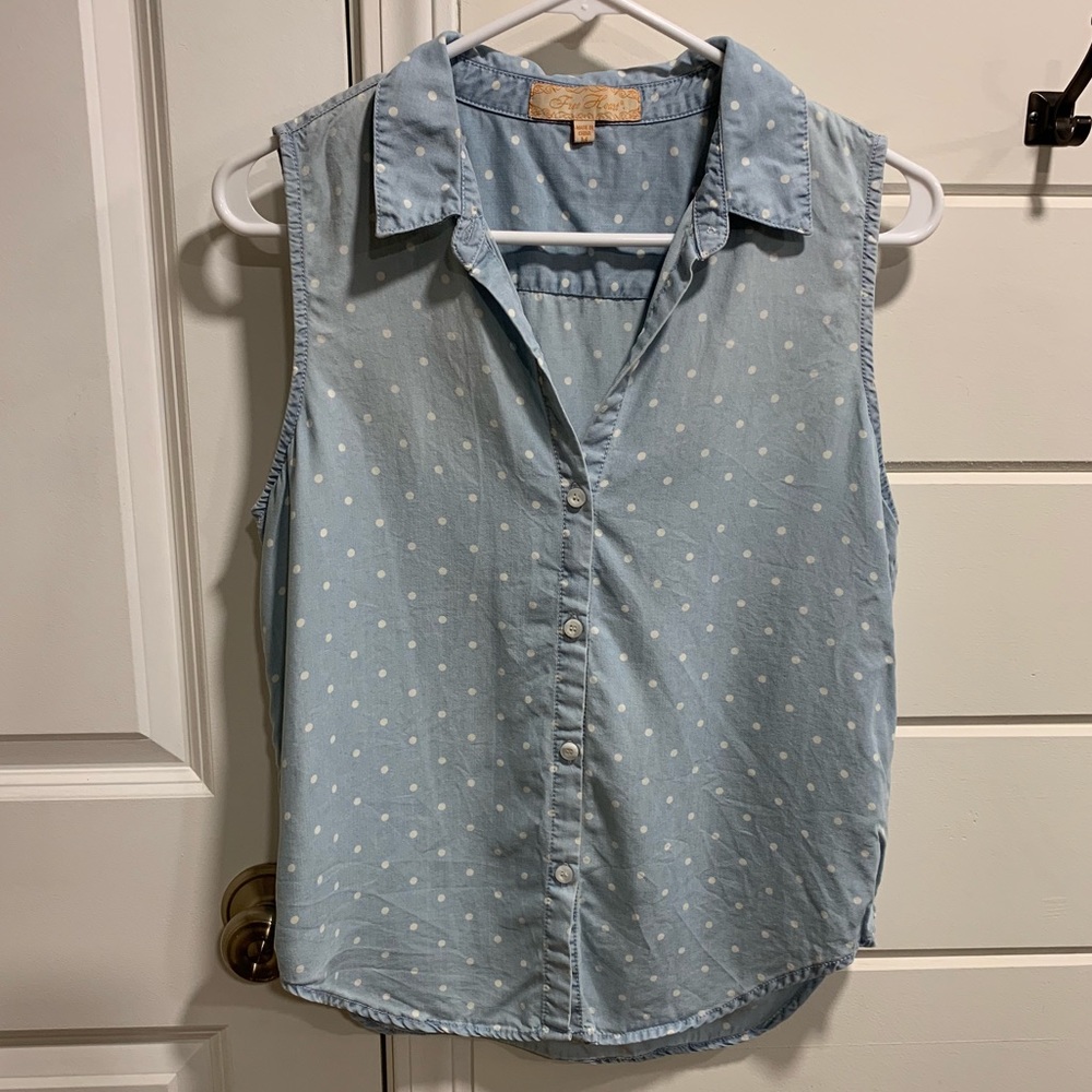 Collard Button Up Tank
